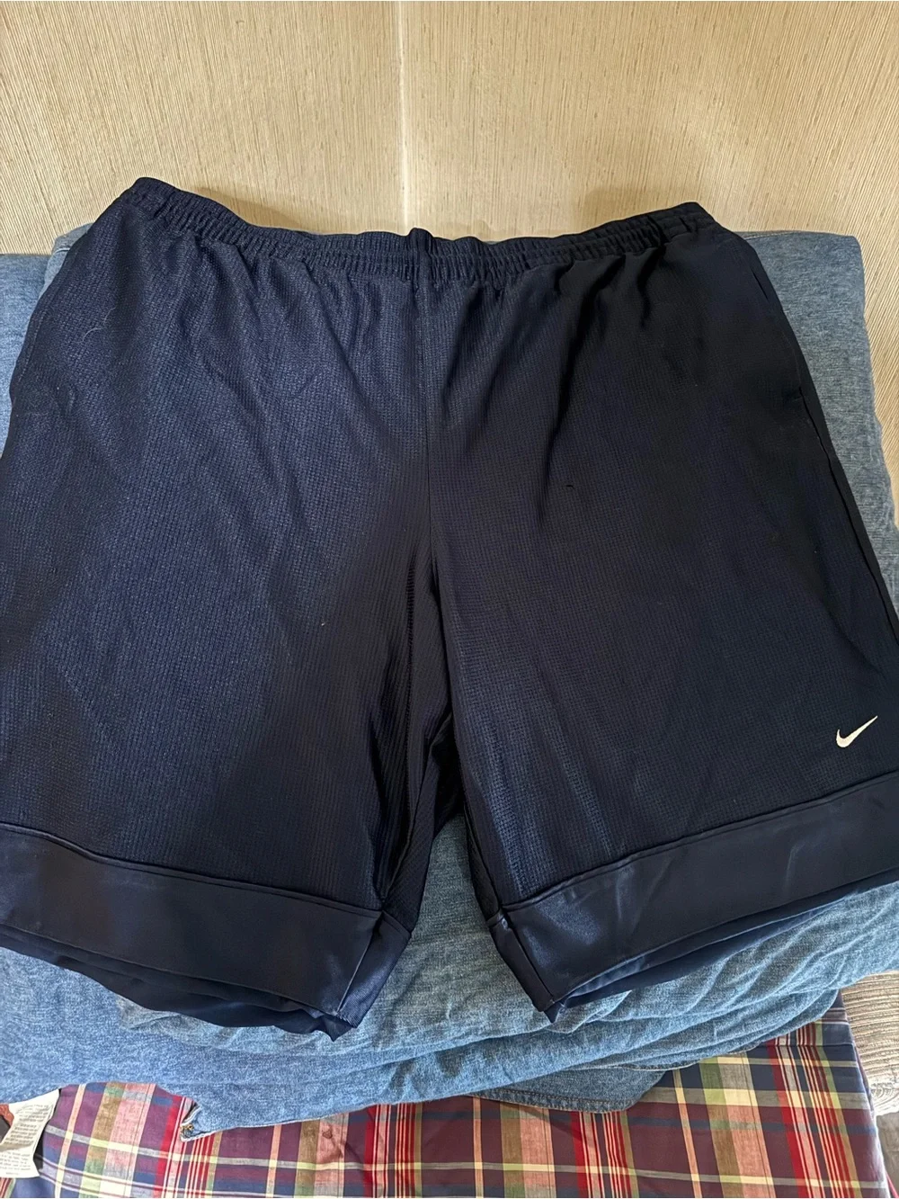 Nike Black Men's Athletic Mesh Shorts with Mini Swoosh